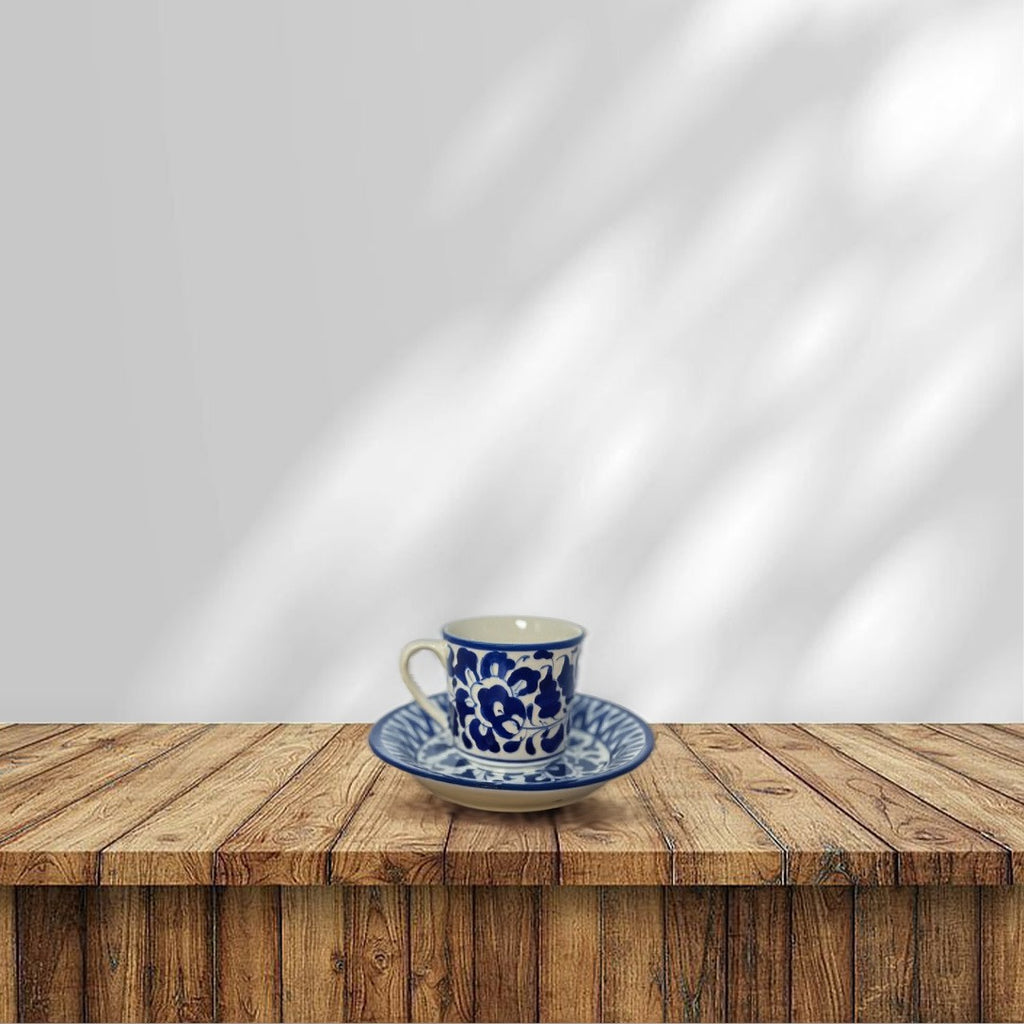 Classic Blue Pottery Handcrafted Ceramic Tea Set