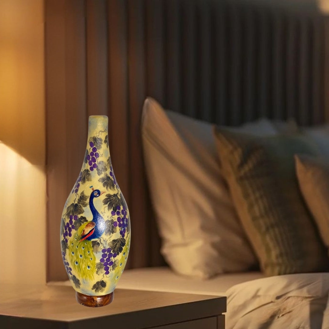 Camel Skin Lamp In Peakcock design